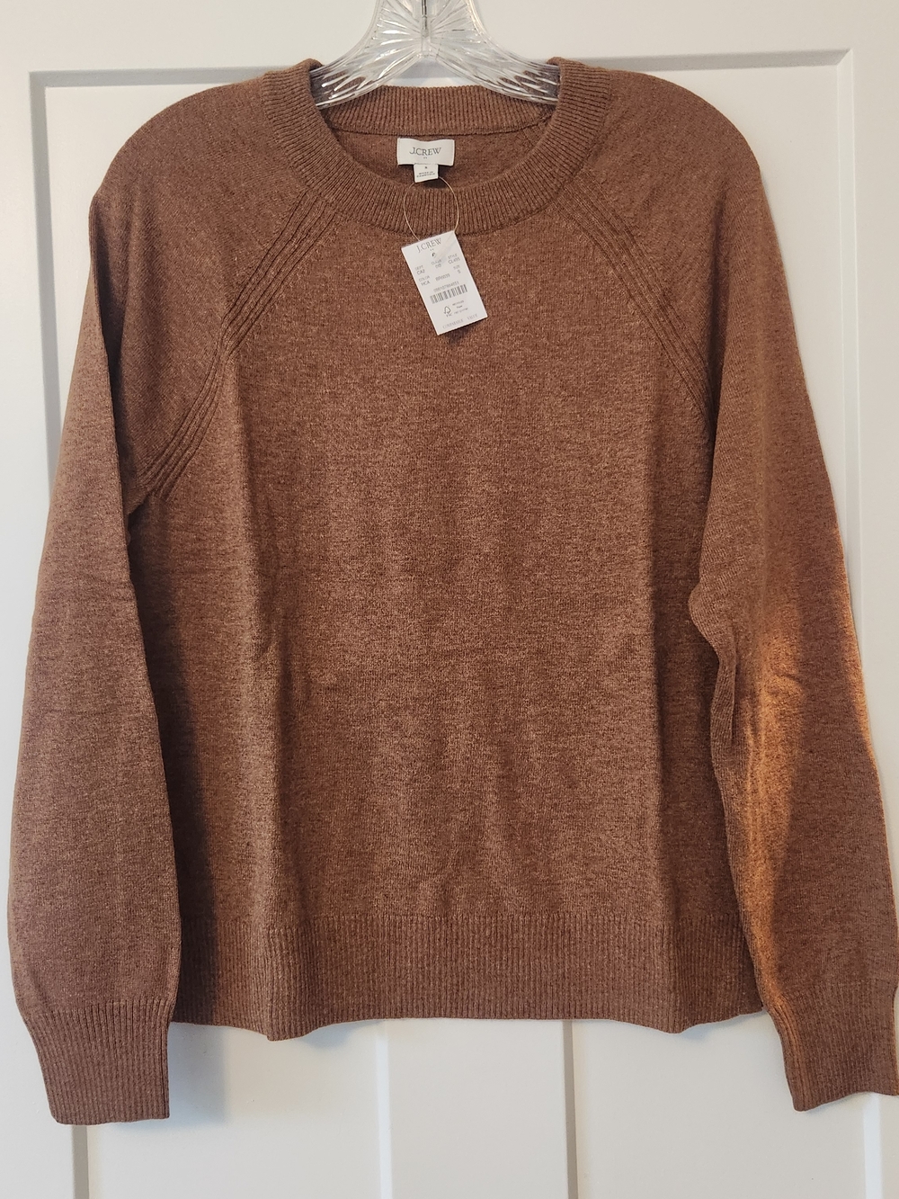 J.Crew Factory Crewneck Sweater in Camel Brown